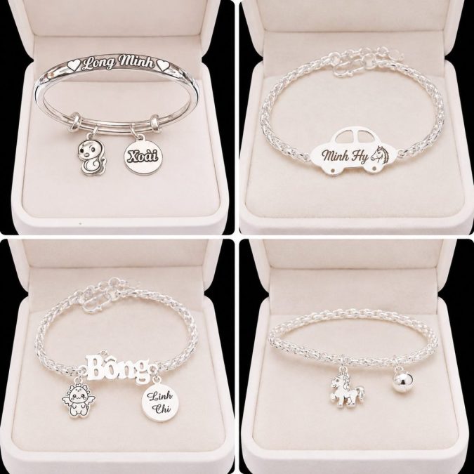 4 Mẫu Vòng Bạc Cho Bé Được Nhiều Bố Mẹ Lựa Chọn Tại Trang Sức Bạc Anh Mạnh