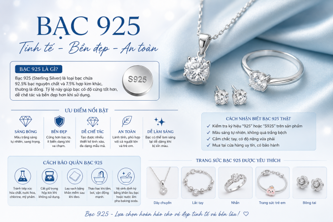 Bạc 925 là gì Có Nên Mua Trang Sức Bạc 925 Không?