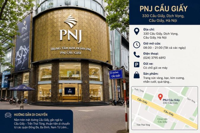 Địa chỉ cụ thể pnj cầu giấy