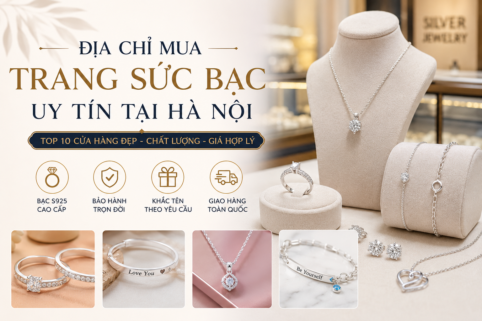 Địa chỉ mua trang sức bạc uy tín tại Hà Nội năm