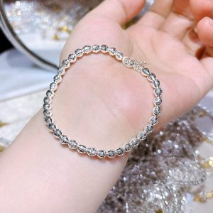 Lắc Tay Bạc 925 Bi Cắt Kim Cương Cao Cấp, Bền Đẹp Theo Thời Gian