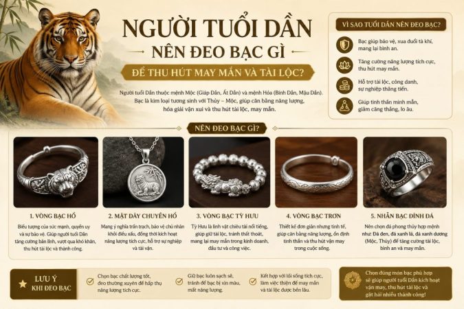 Người tuổi Dần nên đeo bạc gì để thu hút may mắn và tài lộc?