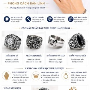 Nhẫn bạc nam