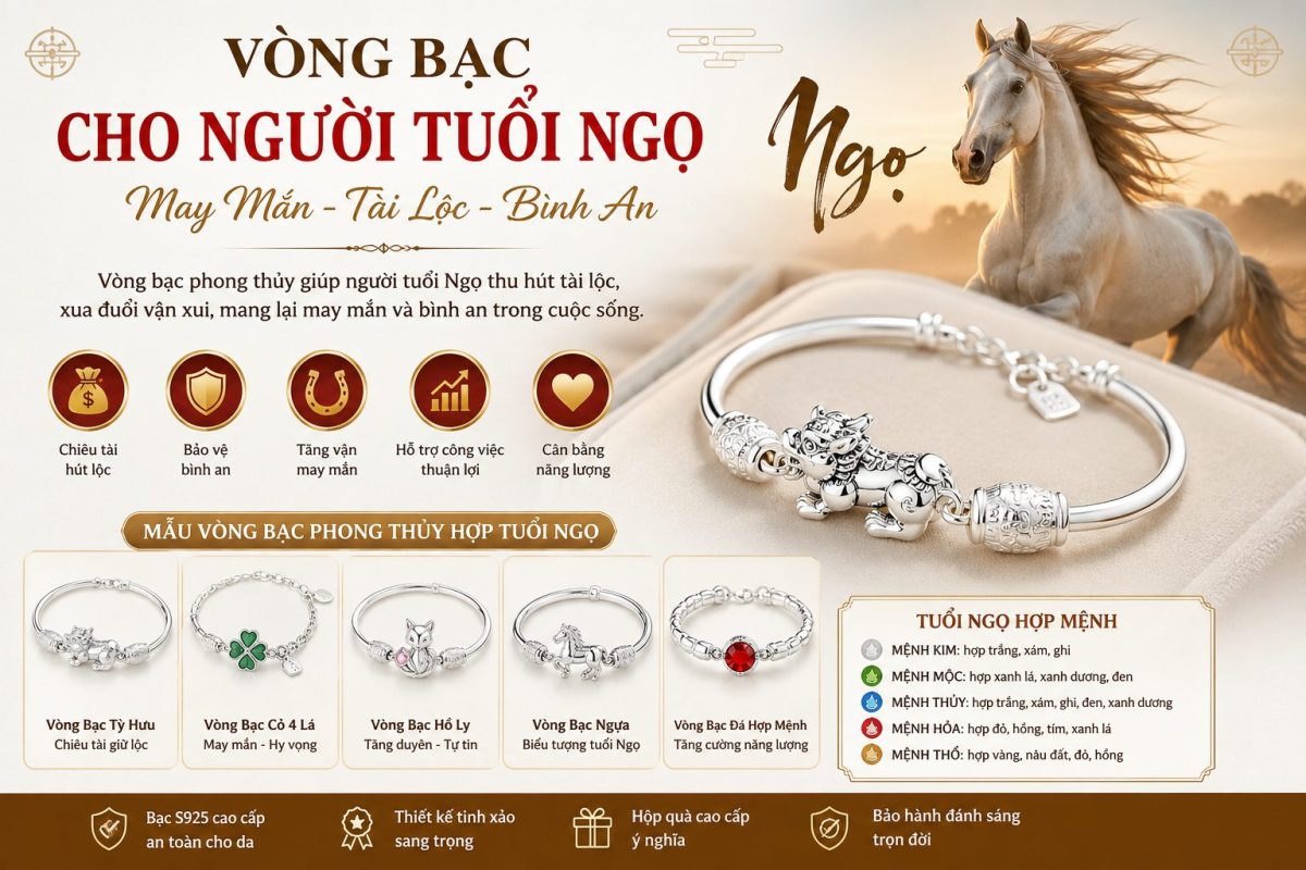 Vòng Bạc Cho Người Tuổi Ngọ May Mắn Tài Lộc