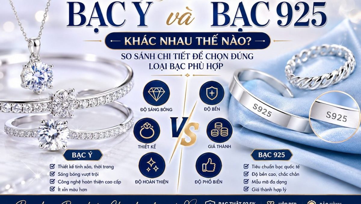 Bạc Ý và bạc 925 khác nhau thế nào