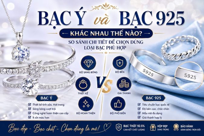 Bạc Ý và bạc 925 khác nhau thế nào?