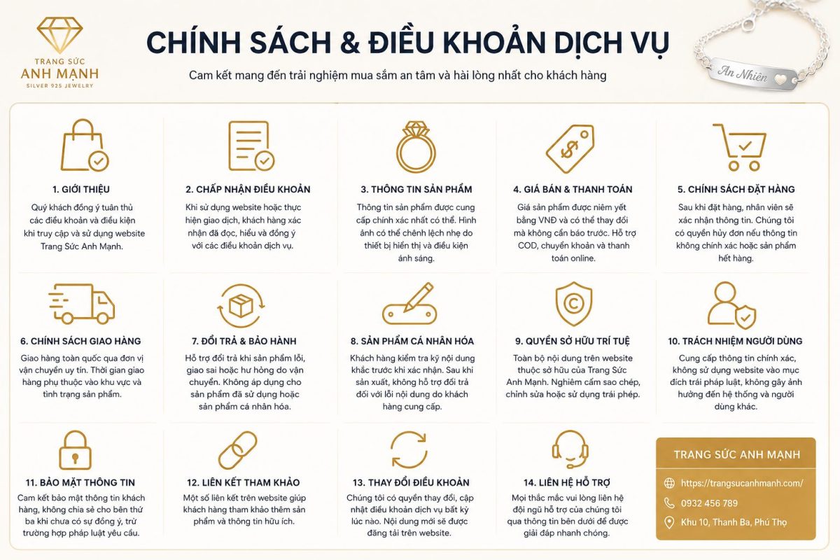 CHÍNH SÁCH VÀ ĐIỀU KHOẢN DỊCH VỤ