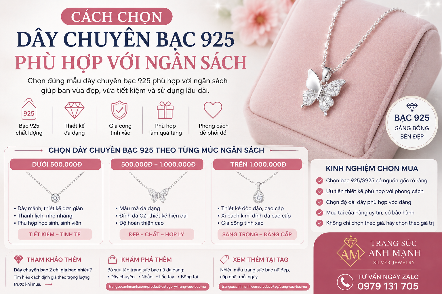 Cách Chọn Dây Chuyền Bạc 925 Phù Hợp Với Ngân Sách