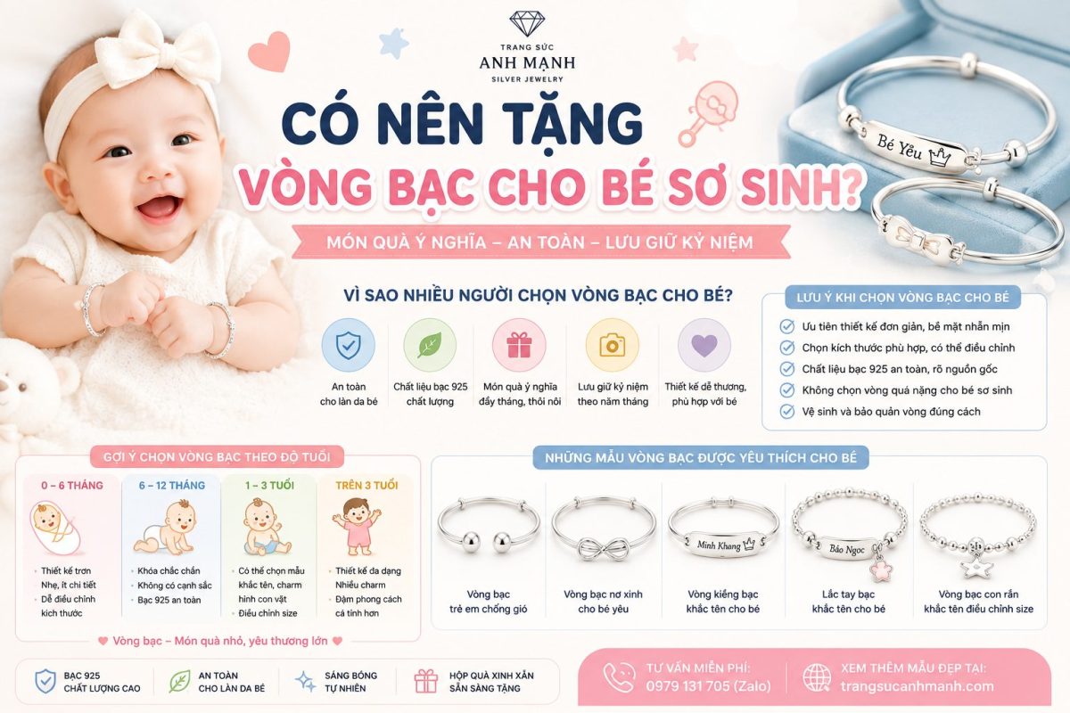 Có Nên Tặng Vòng Bạc Cho Bé Sơ Sinh Không?