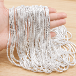 Dây Chuyền Bạc Nam Lụa Sợi To Tròn Trơn