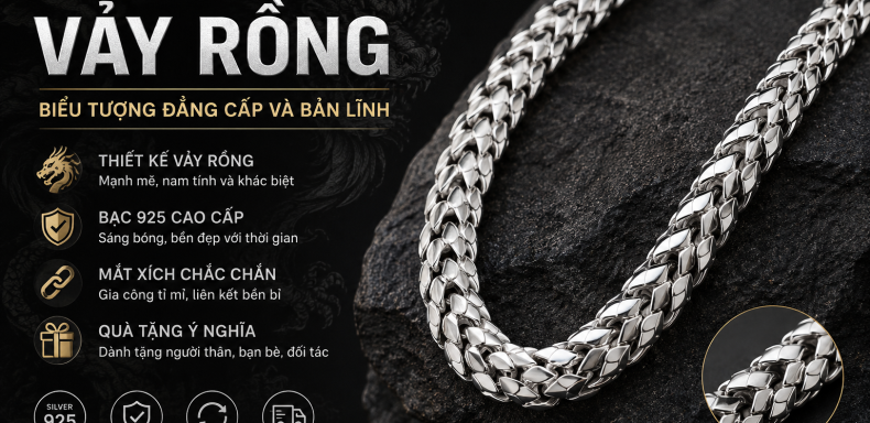 Dây Chuyền Bạc Nam Vảy Rồng Có Gì Đặc Biệt Mà Được Nhiều Nam Giới Yêu Thích