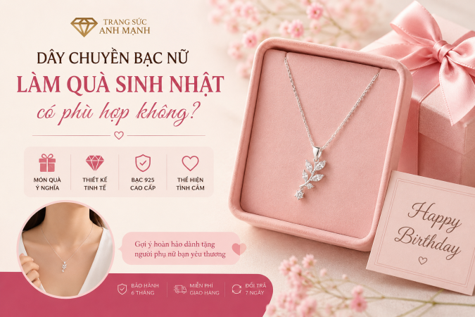Dây Chuyền Bạc Nữ Làm Quà Sinh Nhật Có Phù Hợp Không?