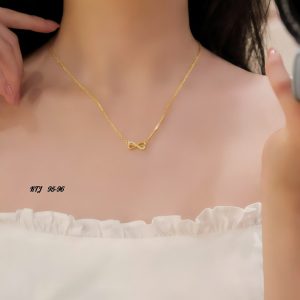 Dây Chuyền Vàng K Nữ Vô Cực Đính Đá Tinh Tế