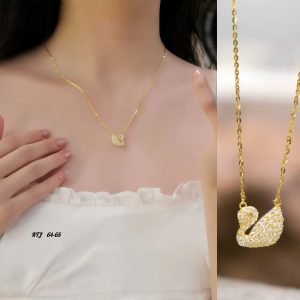 Dây Chuyền Vàng Nữ Thiên Nga Đính Đá Sang Trọng