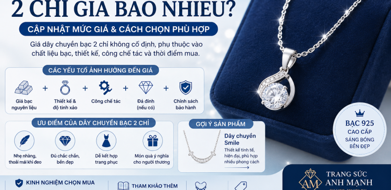 Dây chuyền bạc chỉ giá bao nhiêu