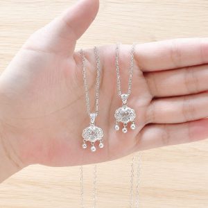 Dây chuyền bạc khóa trường mệnh bình an