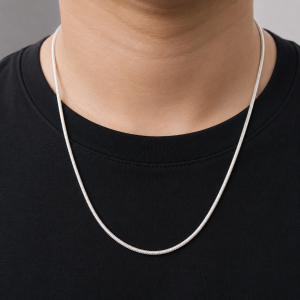 Dây chuyền bạc nam sợi tròn trơn nhỏ