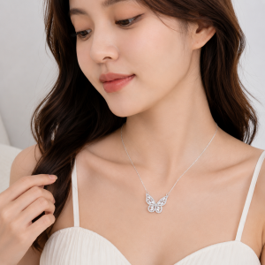 Dây chuyền bạc nữ hình cánh bướm