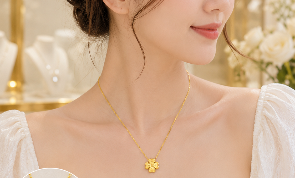 Dây chuyền cỏ lá vàng tây K có ý nghĩa gì mà được nhiều phụ nữ yêu thích