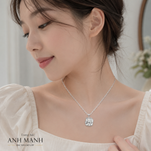 Dây chuyền mèo thần tài vẫy tay