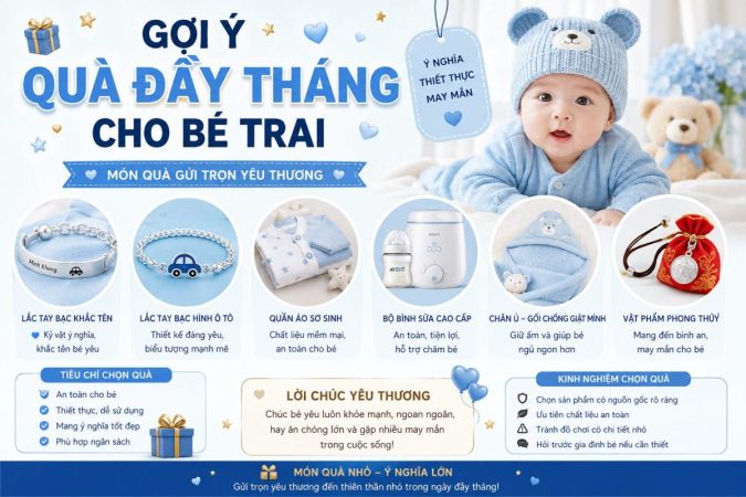 Gợi ý quà đầy tháng cho bé trai