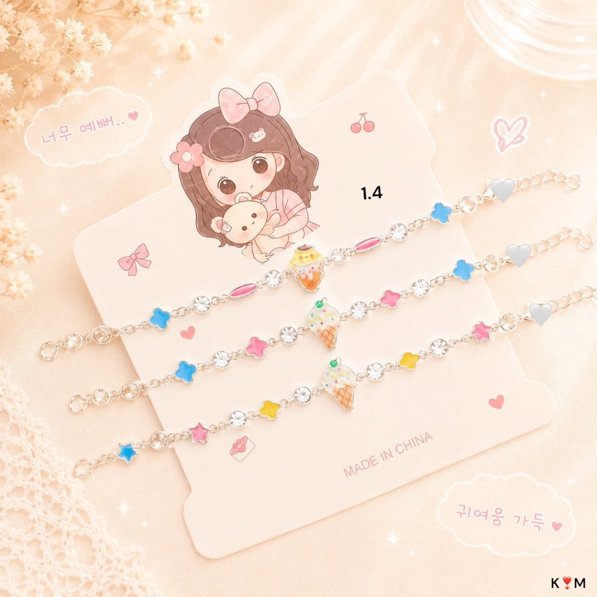 Lắc Tay Charm Kem Ngọt Ngào Xinh Xắn Cho Bé