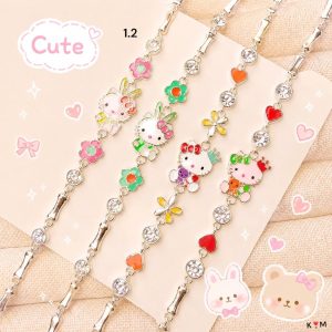 Lắc Tay Hoạt Hình Kitty Cho Bé Gái Phong Cách Hàn Quốc