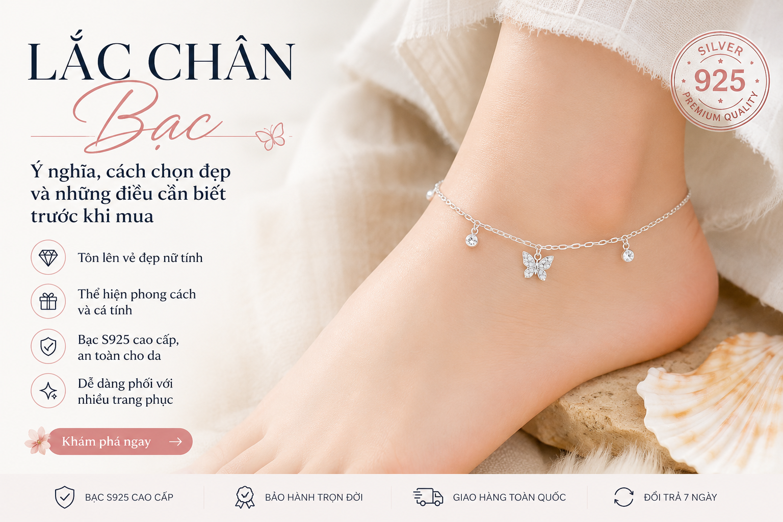 Lắc Chân Bạc Là Gì? Ý Nghĩa, Cách Chọn Đẹp Và Những Điều Cần Biết