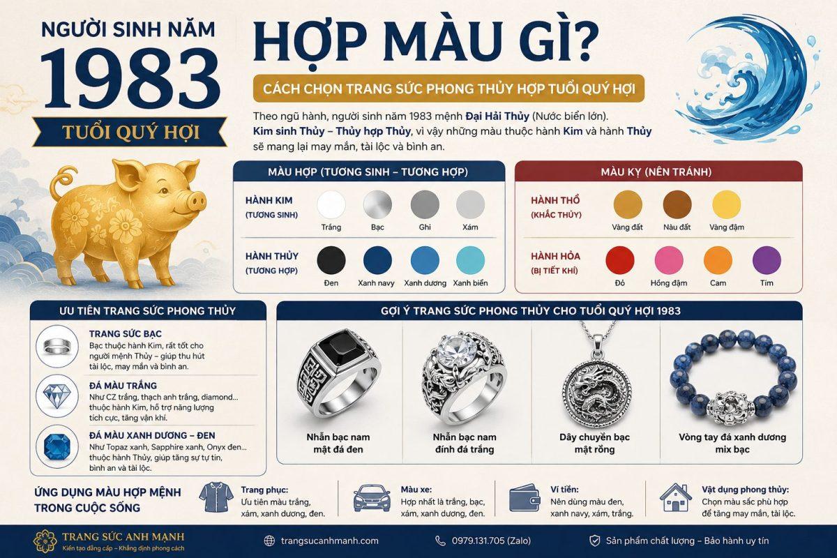 Nguoi Sinh Nam 1983 Hop Mau Gi Cach Chon Trang Suc Phong Thuy Hop Tuoi Quy Hoi
