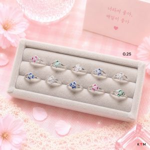 Nhẫn Bạc Bé Gái Hoa 3 Cánh Đính Đá