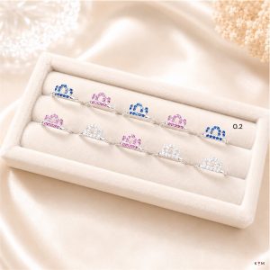 Nhẫn Bạc Bé Gái Vương Miện Đính Đá Nhiều Màu
