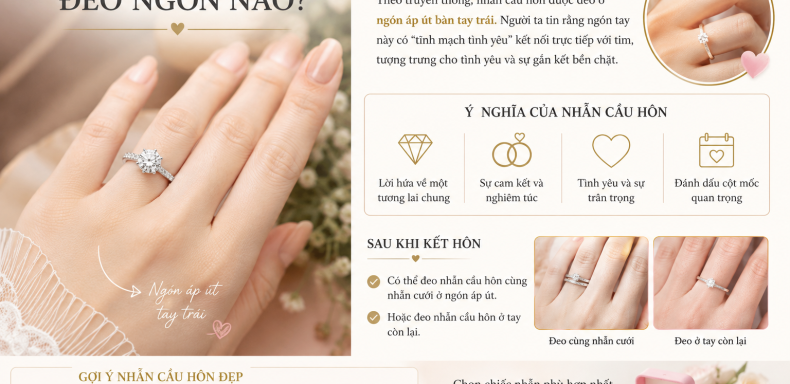 Nhẫn Cầu Hôn Đeo Ngón Nào
