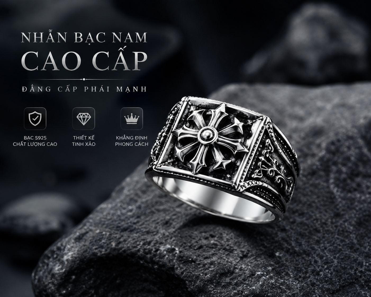 Nhẫn bạc nam cao cấp – Cách nhận biết, tiêu chí lựa chọn và những mẫu đáng mua
