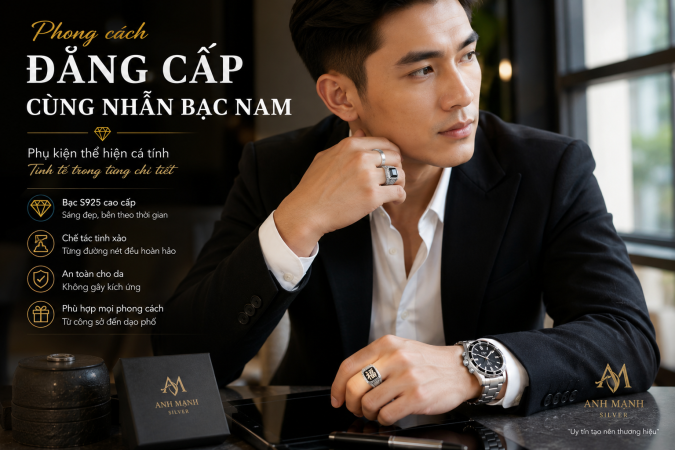 Nhẫn bạc nam giá bao nhiêu?