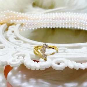 Nhẫn thời trang vàng k đá cz