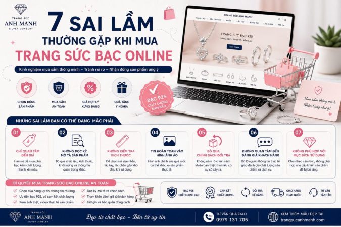 Những Sai Lầm Thường Gặp Khi Mua Trang Sức Bạc Online