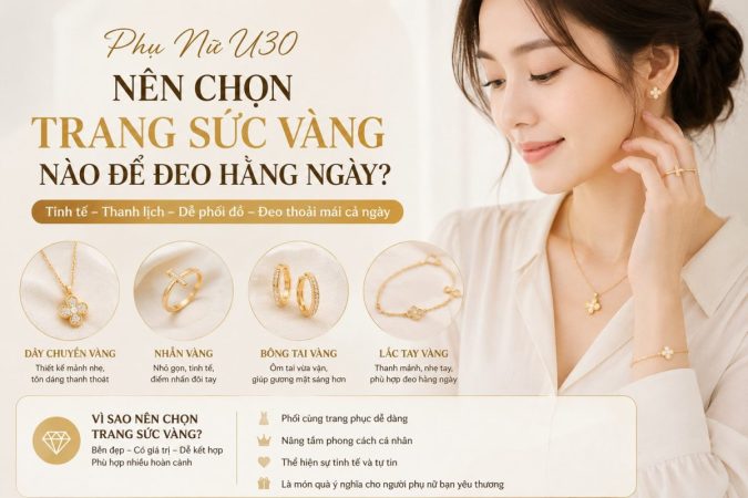Phụ Nữ U30 Nên Chọn Trang Sức Vàng Nào Để Đeo Hằng Ngày?