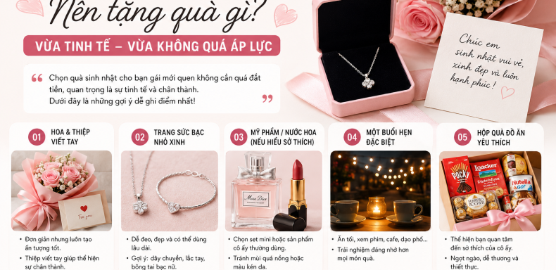 Sinh Nhật Bạn Gái Mới Quen Nên Tặng Quà Gì Vừa Tinh Tế Vừa Không Quá Áp Lực