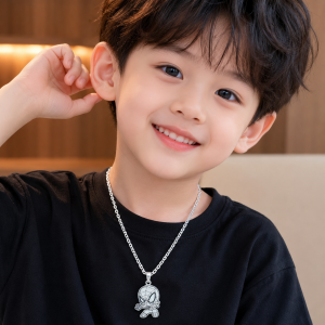 Vòng cổ bạc siêu nhân Spider Man khắc tên cho bé trai