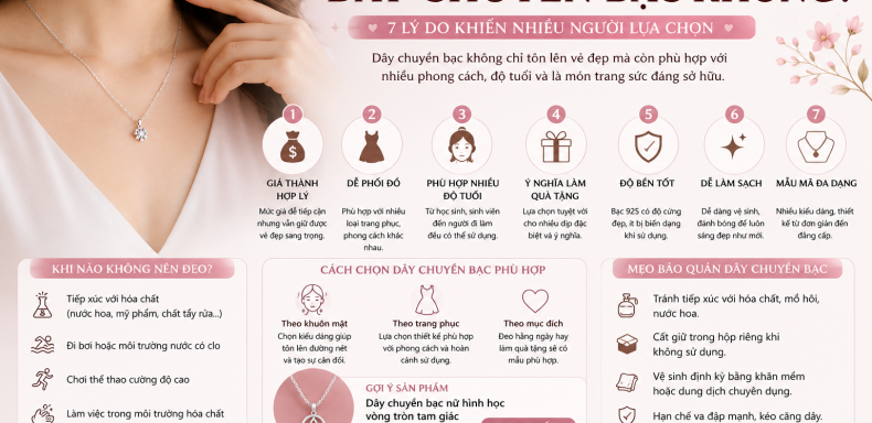 có nên đeo dây chuyền bạc không