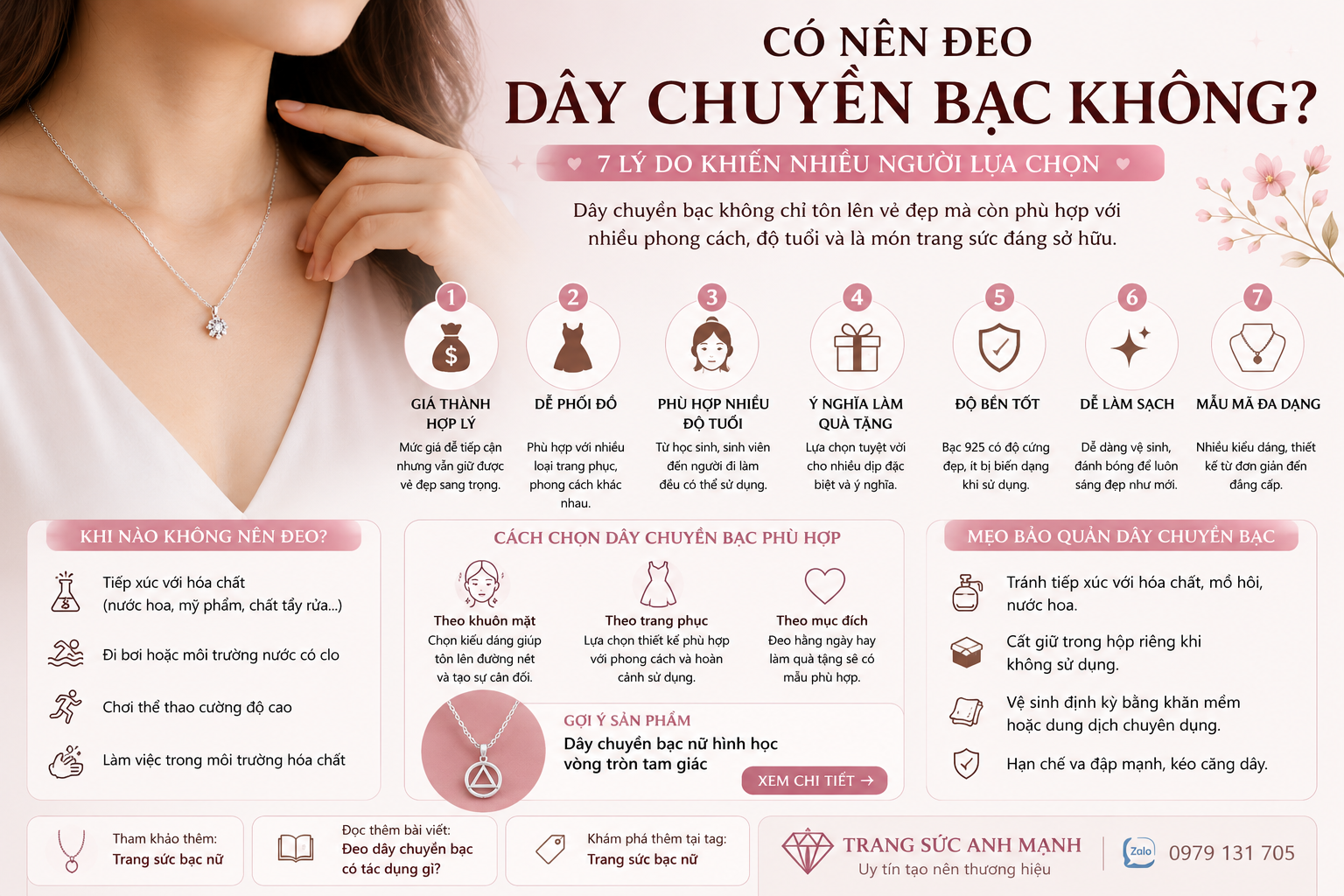 Có Nên Đeo Dây Chuyền Bạc Không?