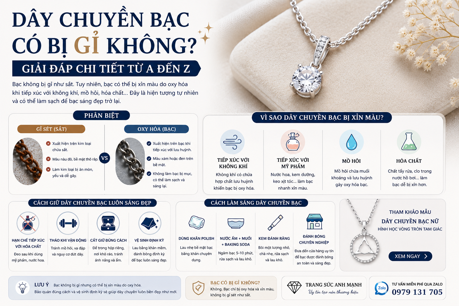 Dây Chuyền Bạc Có Bị Gỉ Không?