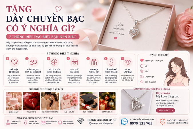 Tặng dây chuyền bạc có ý nghĩa gì
