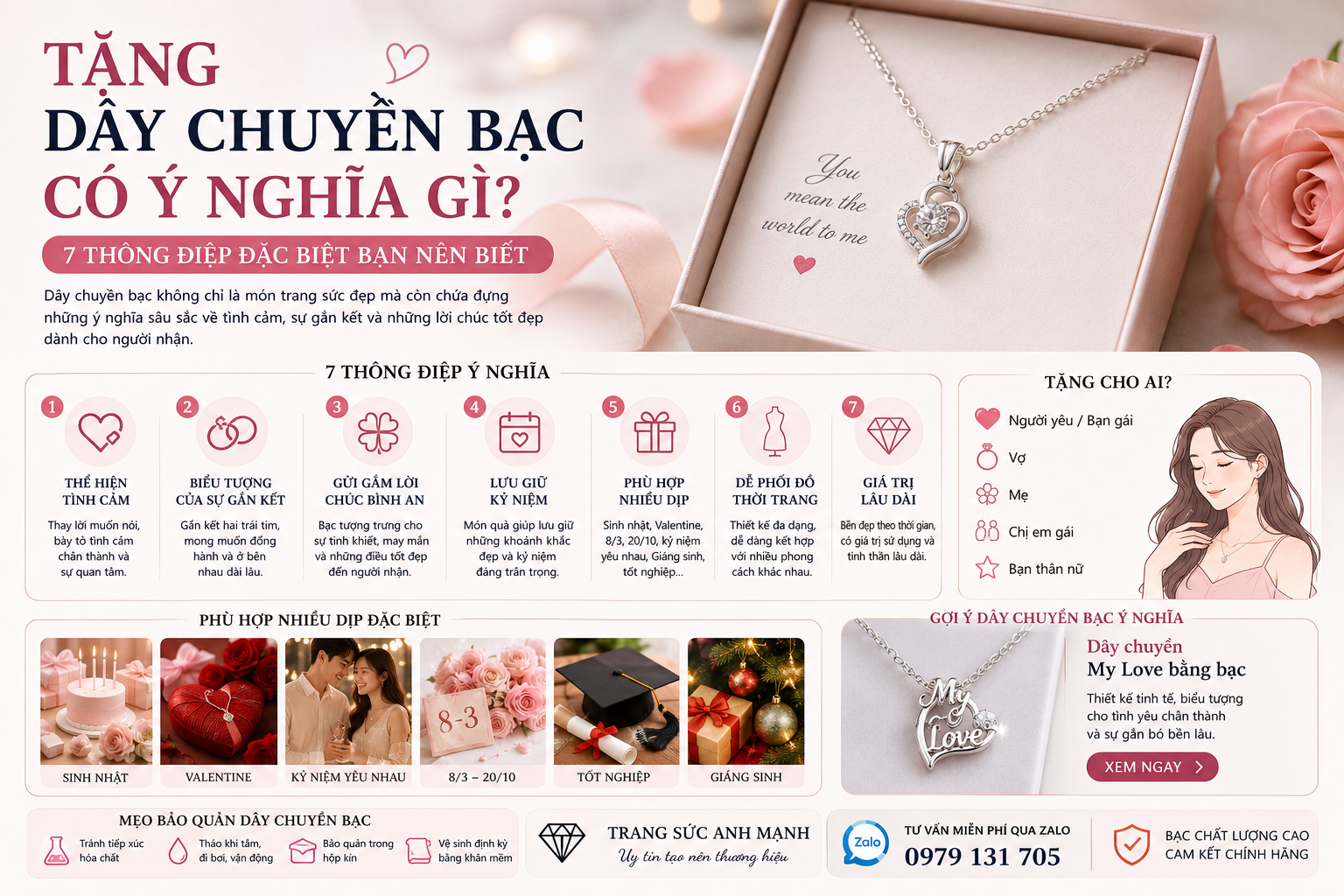 Tặng dây chuyền bạc có ý nghĩa gì