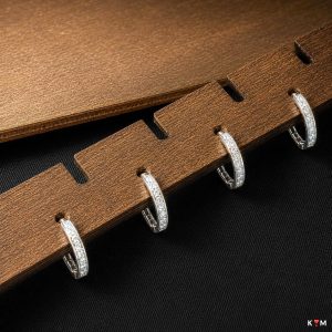 Bông tai bạc nữ khóa bấm