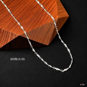 Dây Chuyền Bạc Mắt Xoắn Thanh Lịch