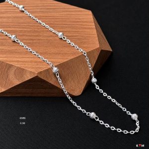 Dây Chuyền Bạc Ý S Mắt Xích Bi Khía