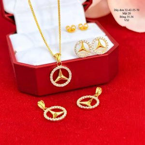 Dây Chuyền Vàng Nữ K Mặt Ngôi Sao Đính Đá