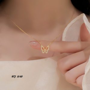 Dây Chuyền Vàng Nữ Mặt Bướm Đính Đá