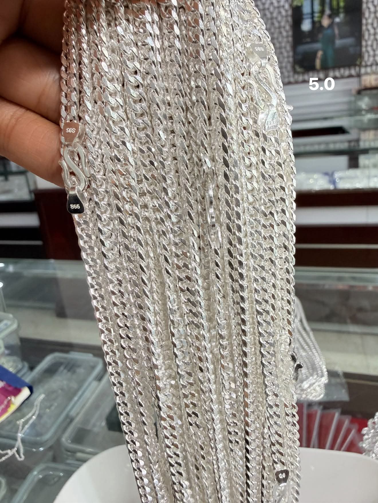 Dây chuyền bạc nam chỉ